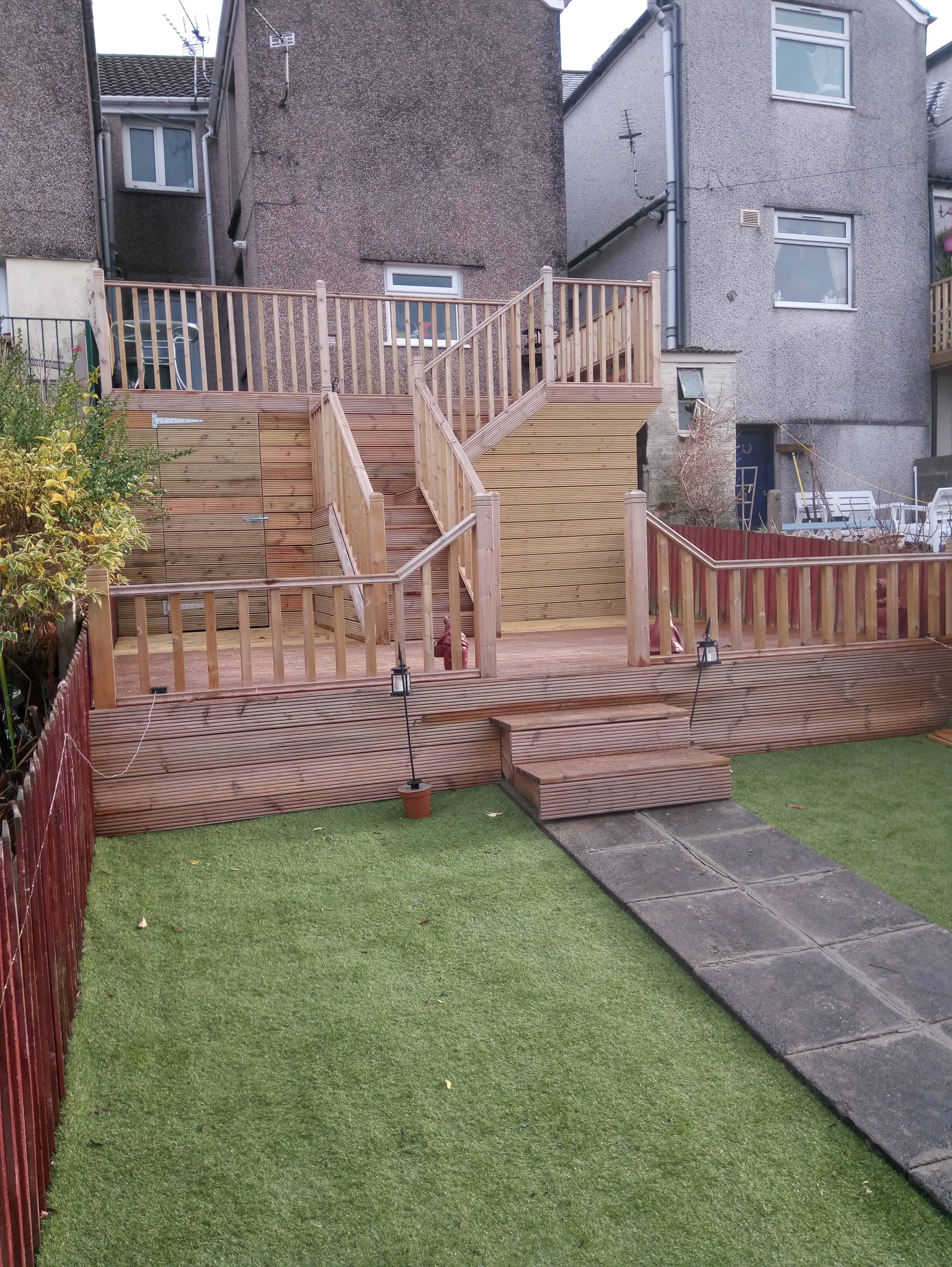 Tiered garden decking