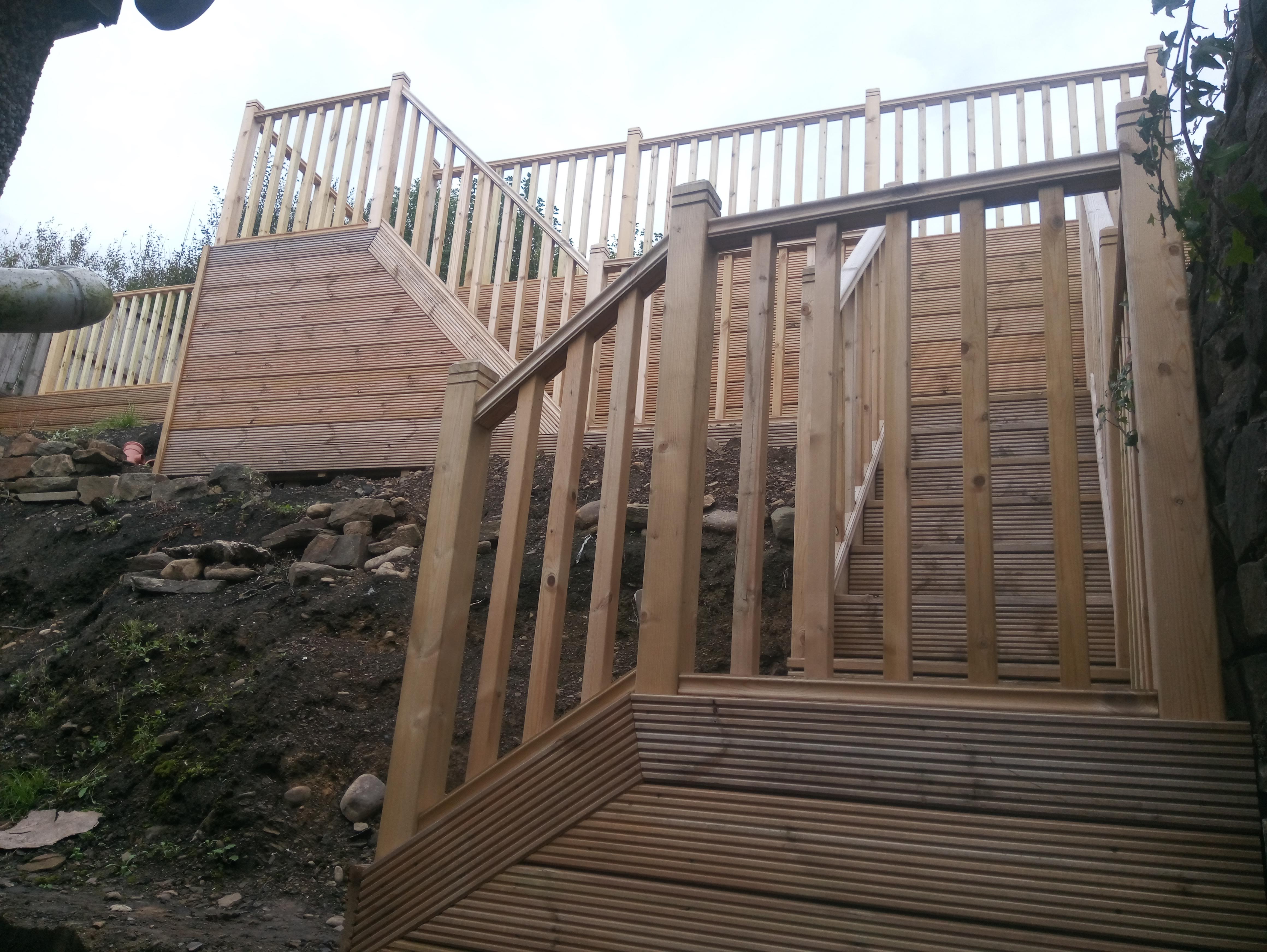 Large deck with elevated view