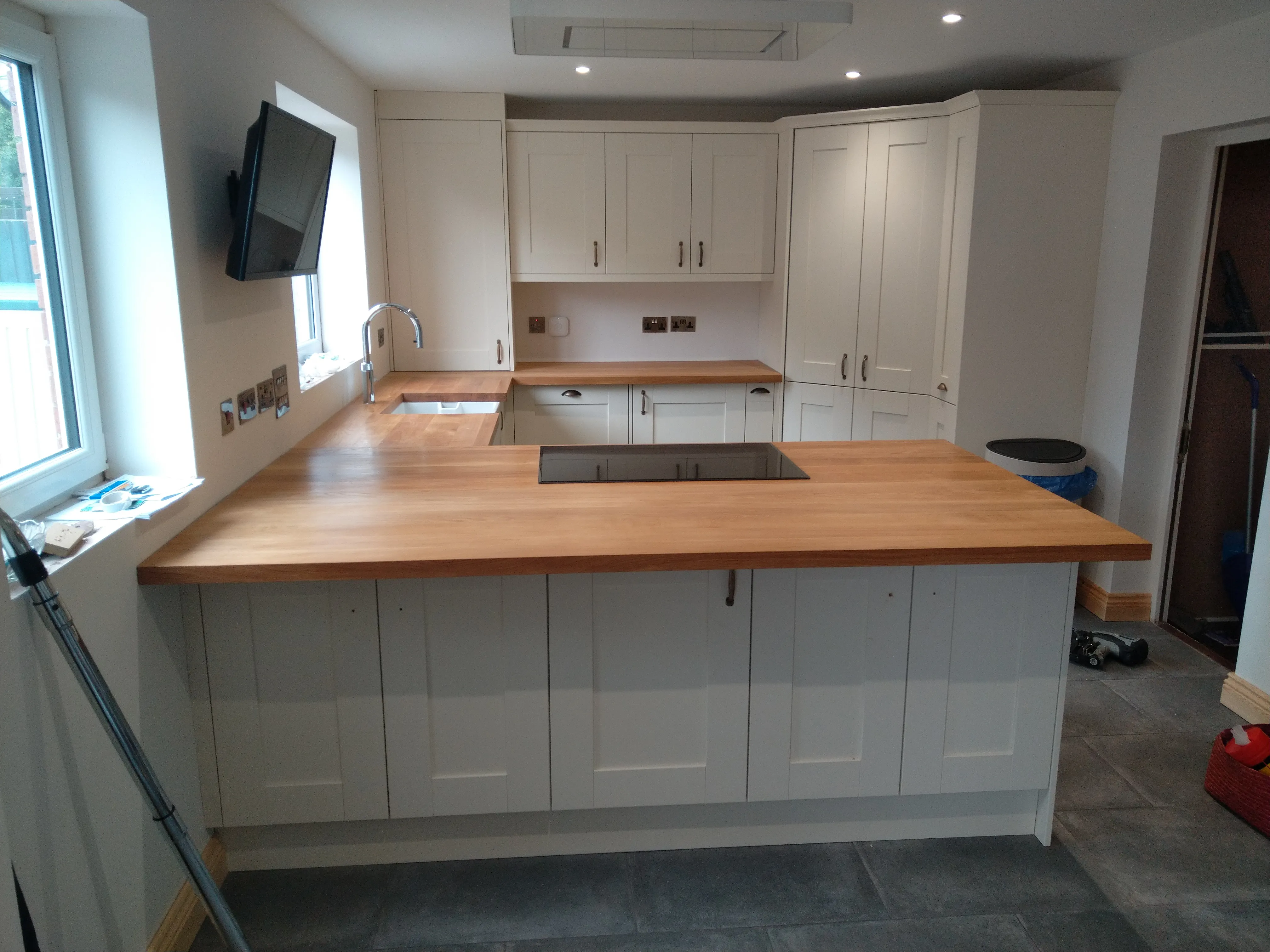 Contemporary kitchen with island
